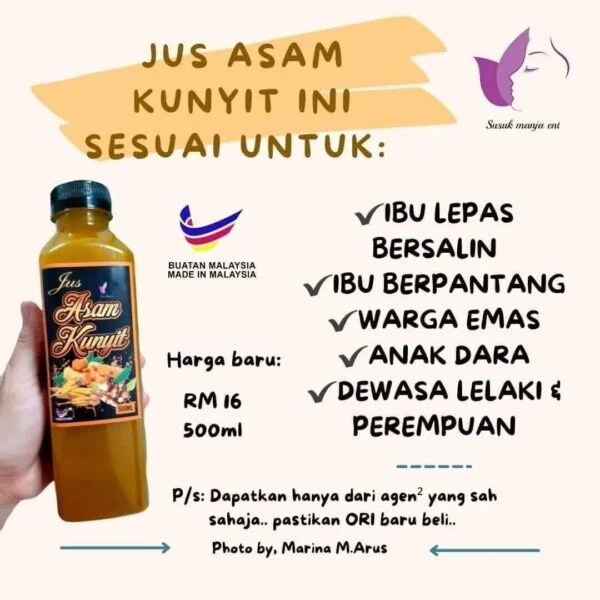 Jus Asam Kunyit Susuk Manja